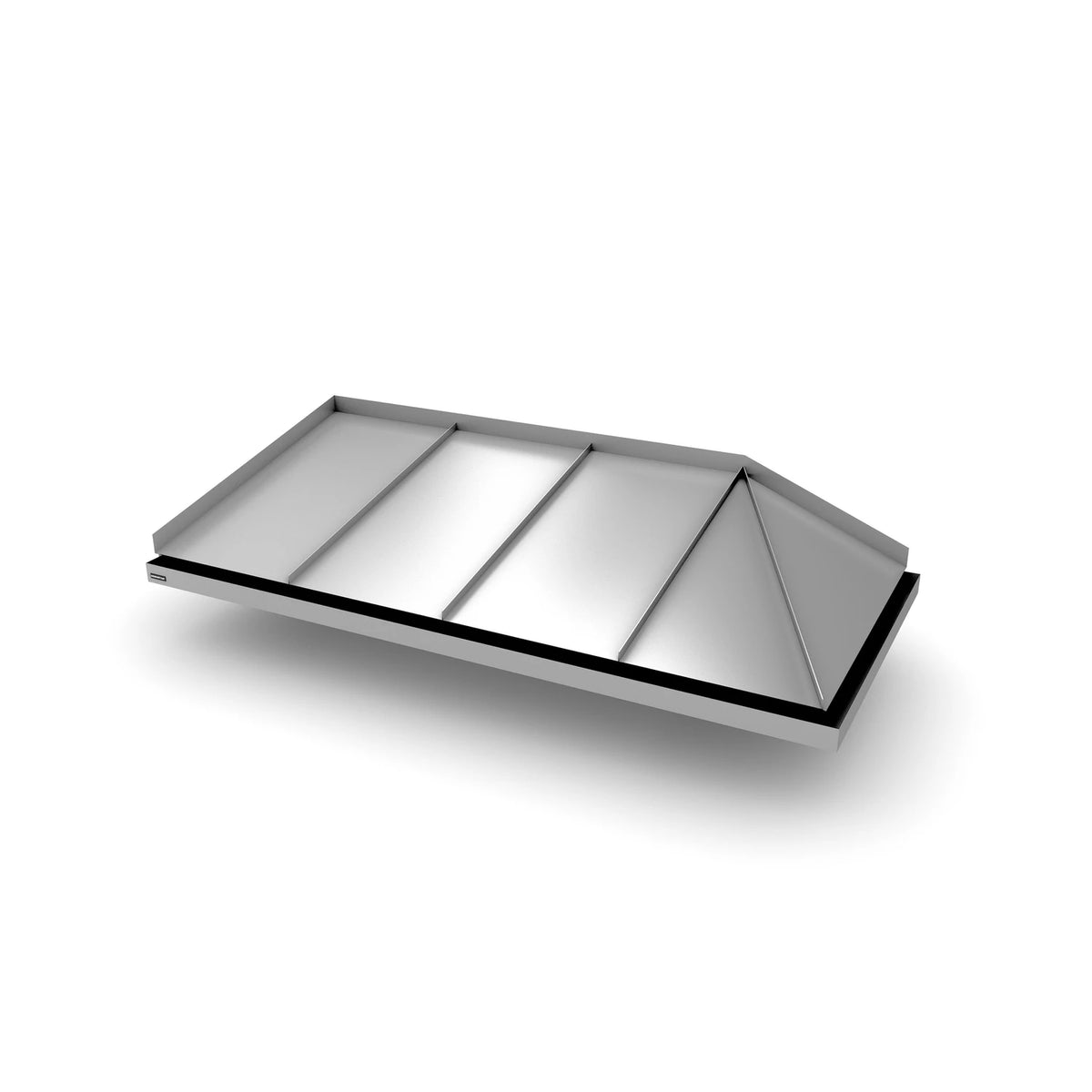 Vordach Amberg 2 2050 × 1155 mm, Aluminiumdach Silbermetallic RAL 9006
