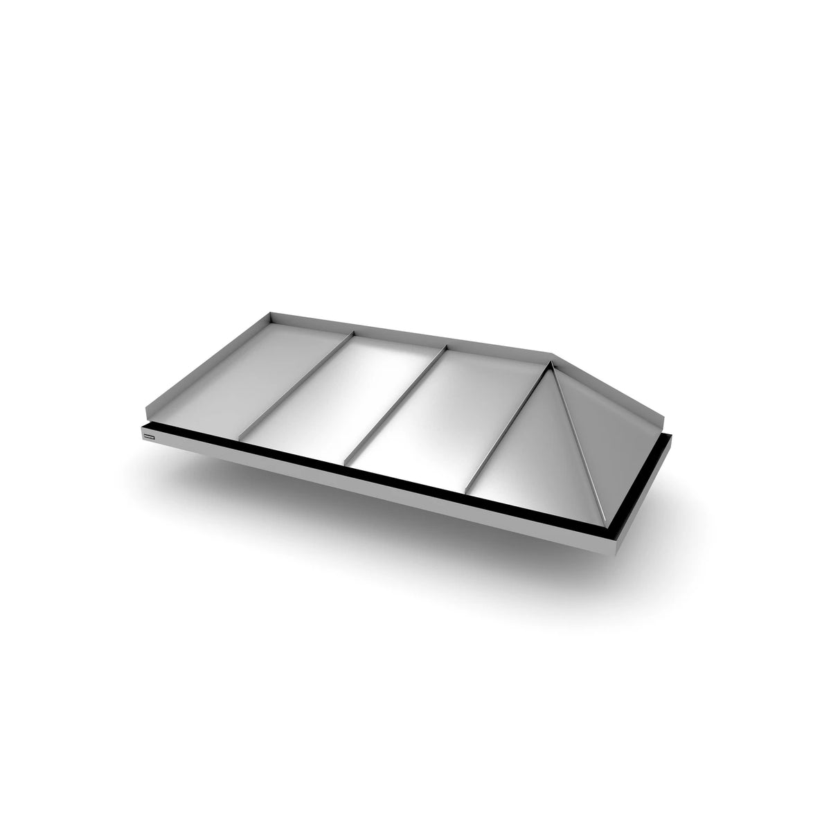 Vordach Amberg 2 2050 × 955 mm, Aluminiumdach Silbermetallic RAL 9006