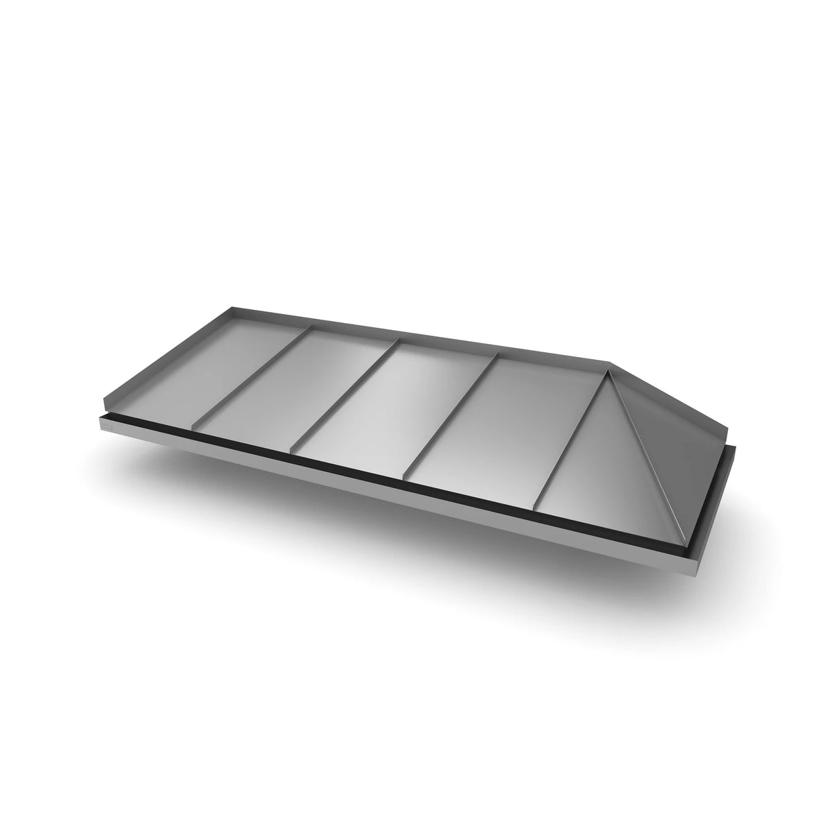 Vordach Amberg 2 2550 × 955 mm, Aluminiumdach Dunkles Silbermetallic RAL 9007