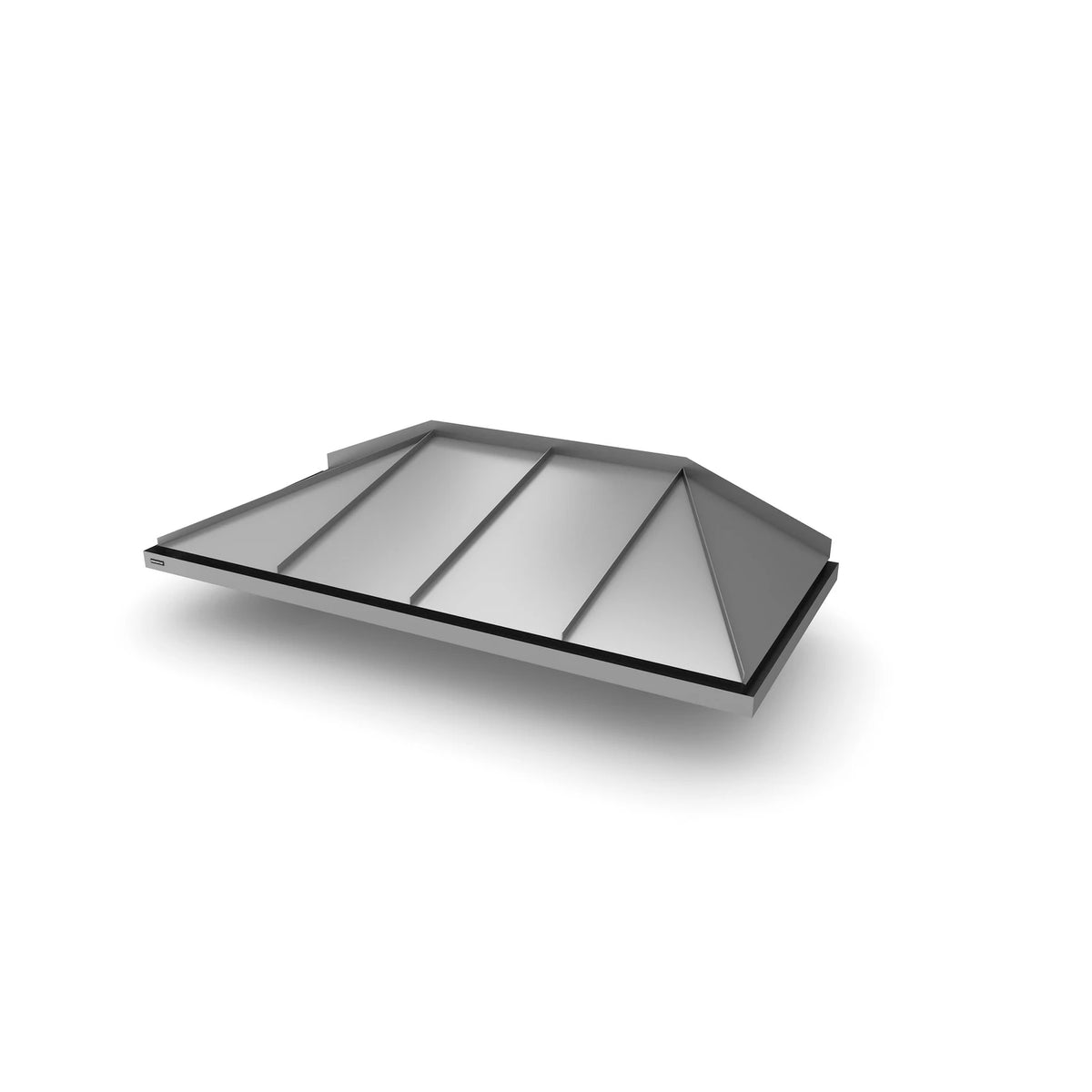 Vordach Amberg 2100 × 955 mm, Aluminiumdach Dunkles Silbermetallic RAL 9007