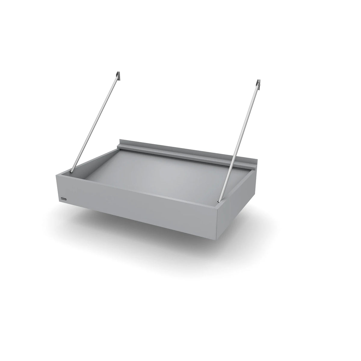 Vordach Augsburg 1500 × 1160 mm, Aluminiumdach Rheinzink ähnlich RAL 7000