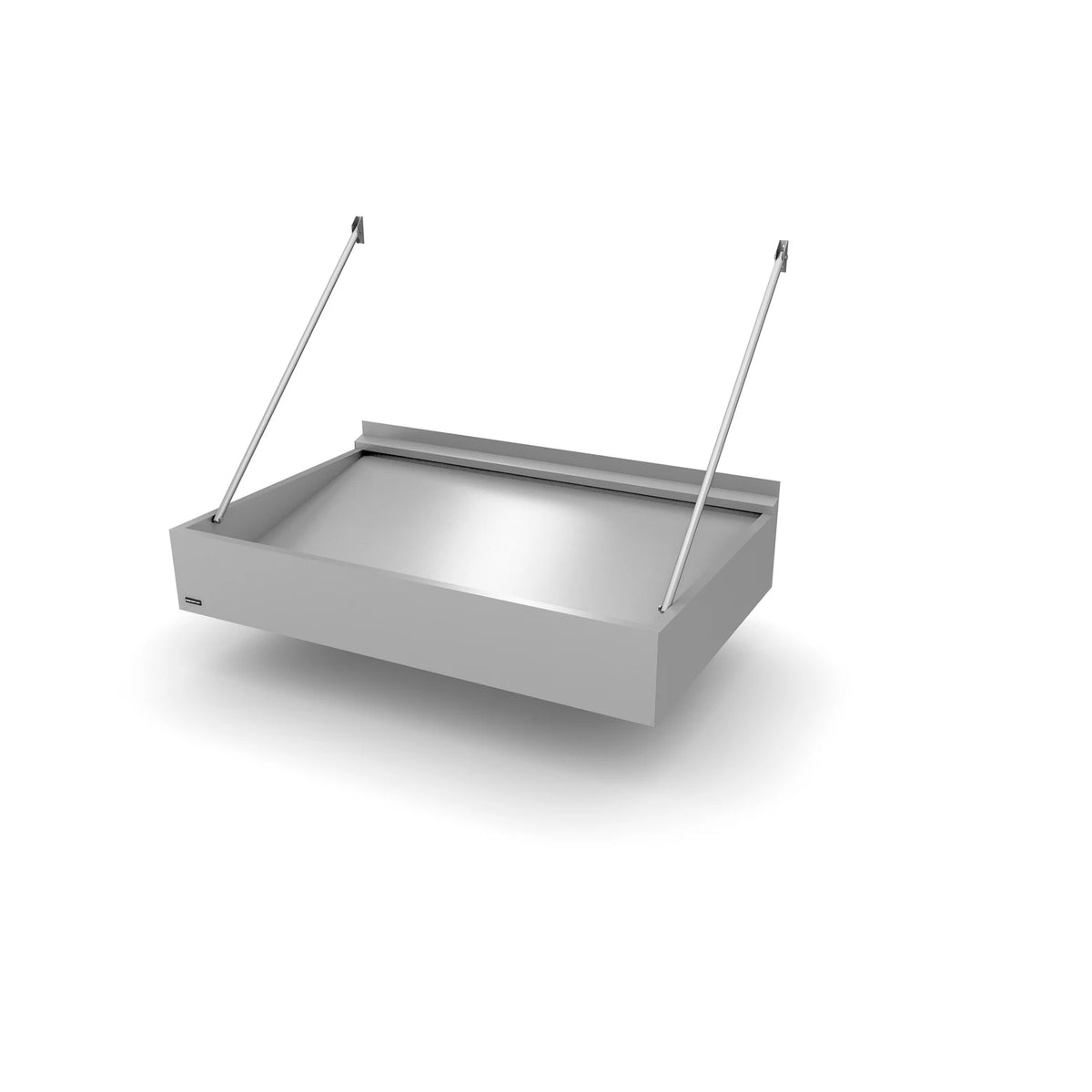 Vordach Augsburg 1500 × 1160 mm, Aluminiumdach Silbermetallic RAL 9006