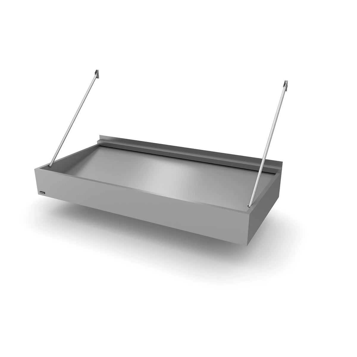 Vordach Augsburg 2000 × 1160 mm, Aluminiumdach Dunkles Silbermetallic RAL 9007