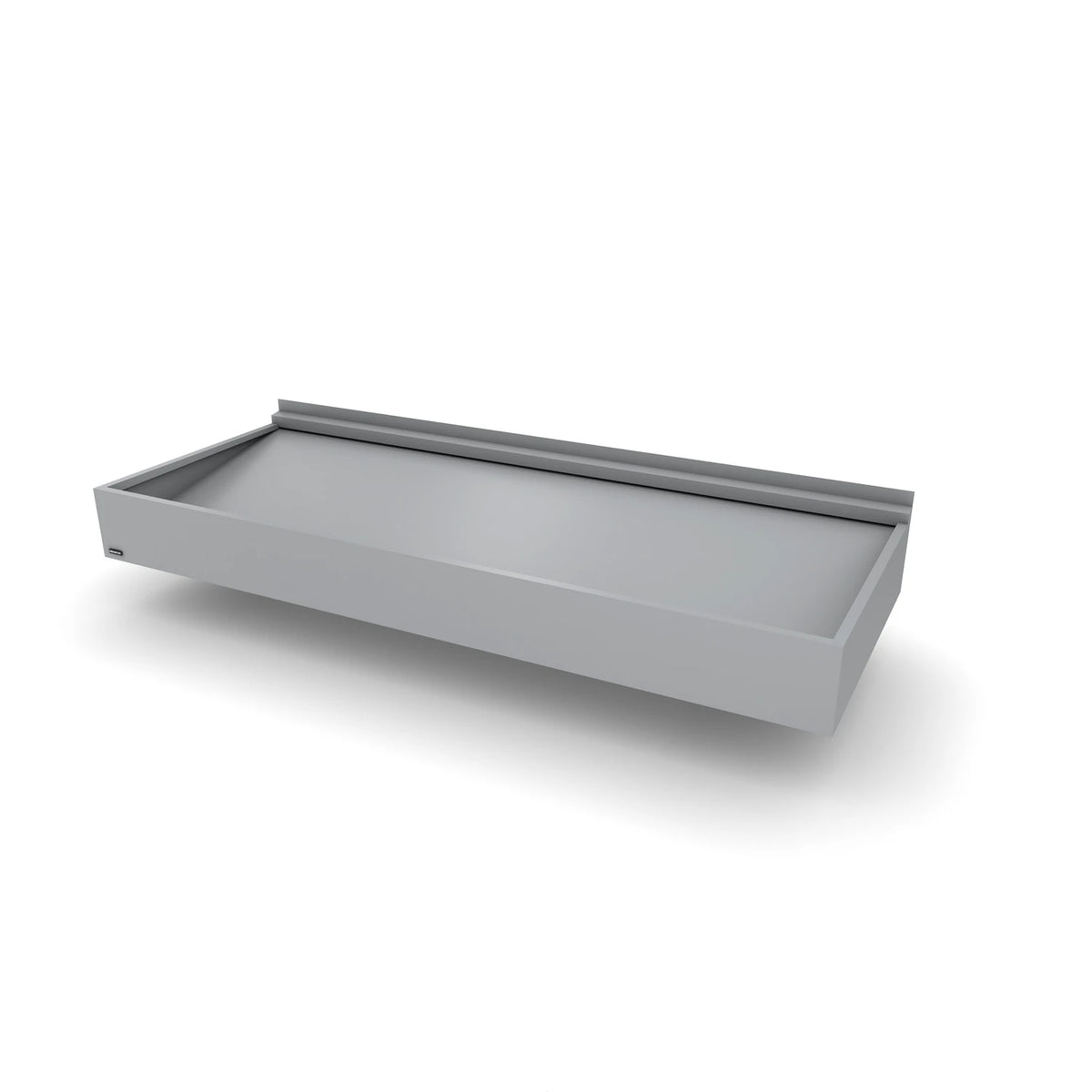 Vordach Augsburg 2500 × 955 mm, Aluminiumdach Rheinzink ähnlich RAL 7000