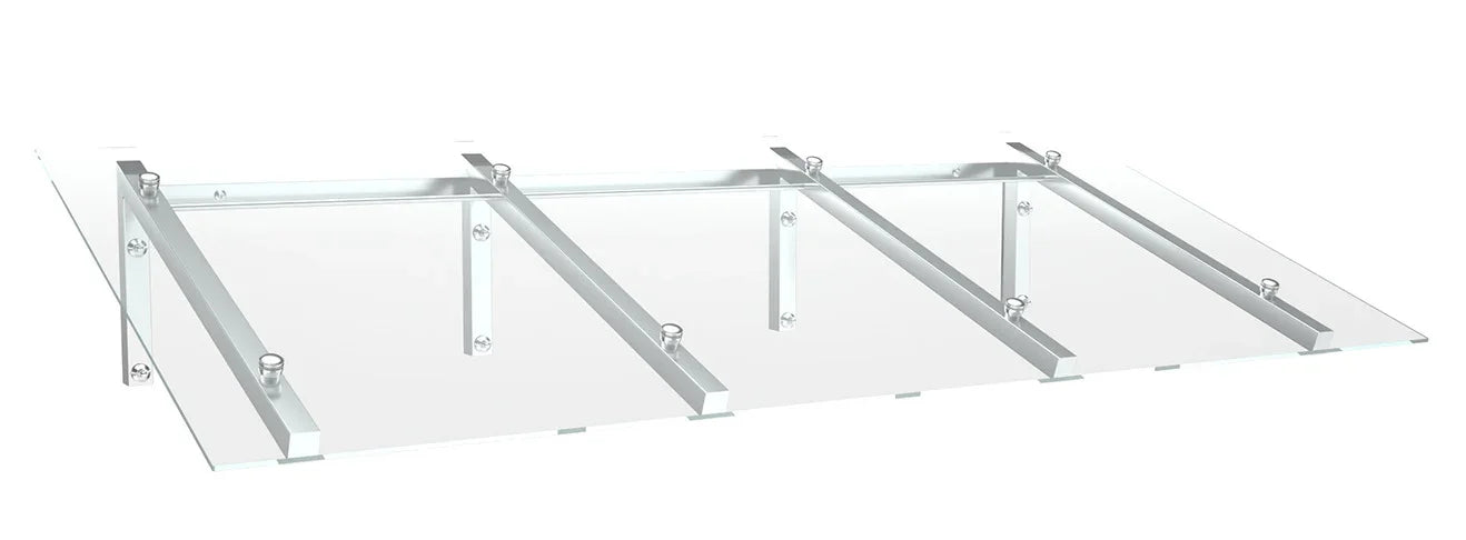 Vordach Sirius VSG - drei Stützbügel