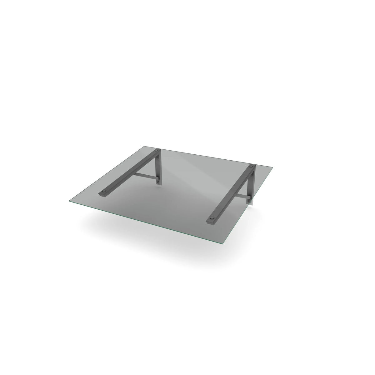 Vordach Fürth 1500 × 1000 mm, Getöntes Glas, Konsole Weiß