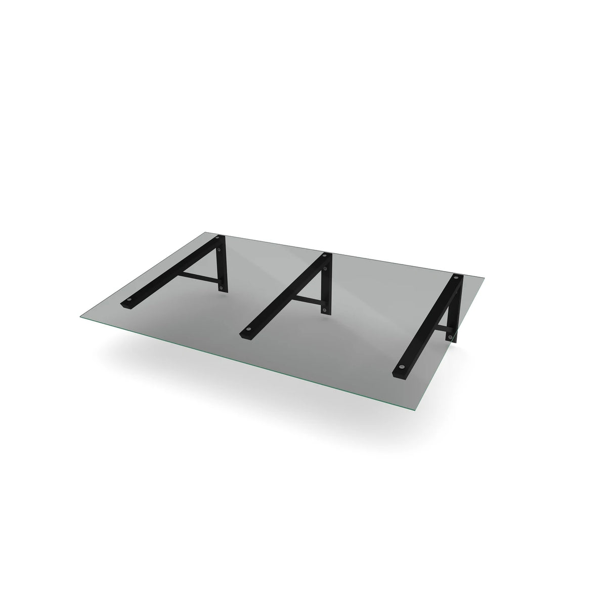 Vordach Fürth 2000 × 1200 mm, Getöntes Glas, Konsole Schwarz