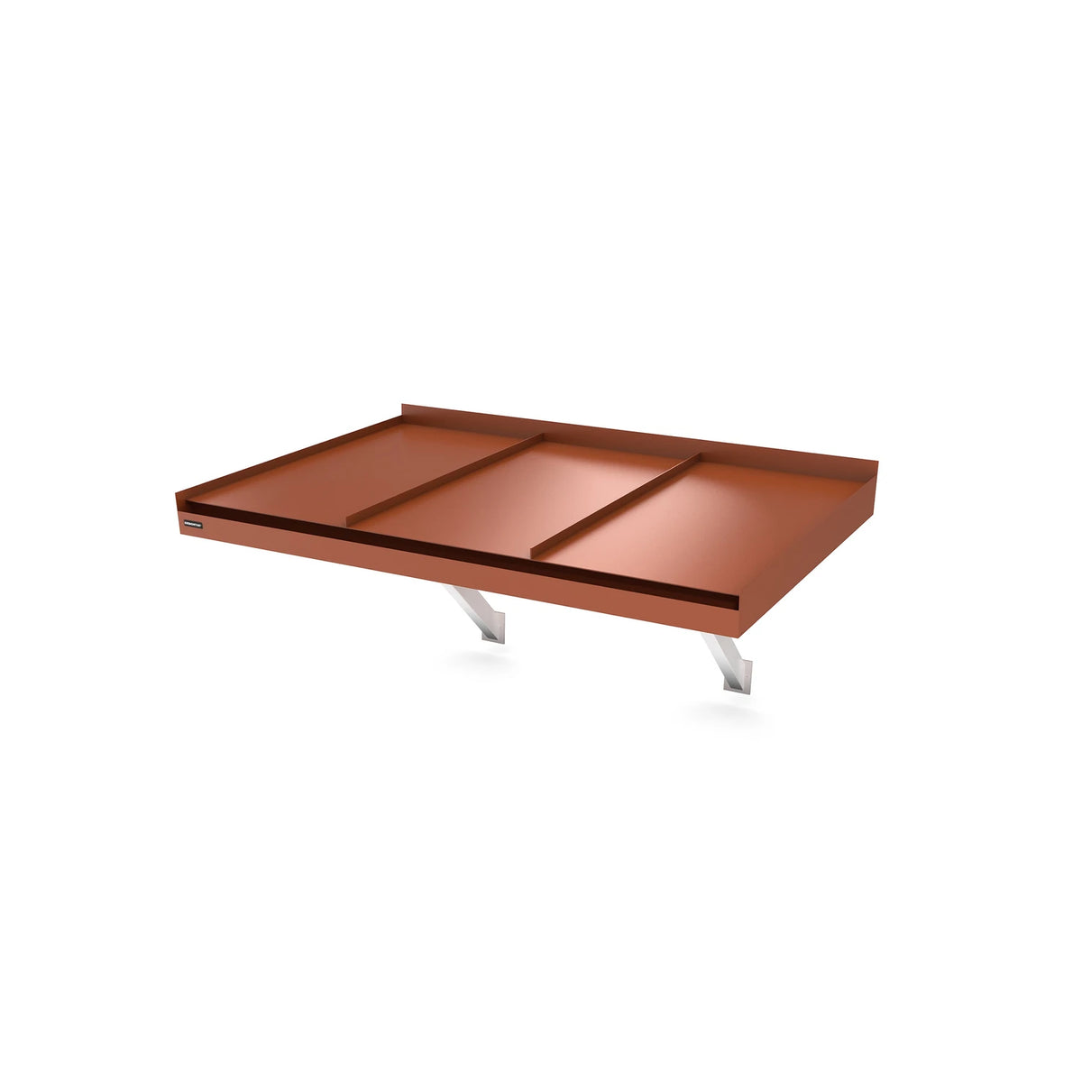 Vordach Landau Konsolen 1500 × 1155 mm, Aluminiumdach Braunrot RAL 8004