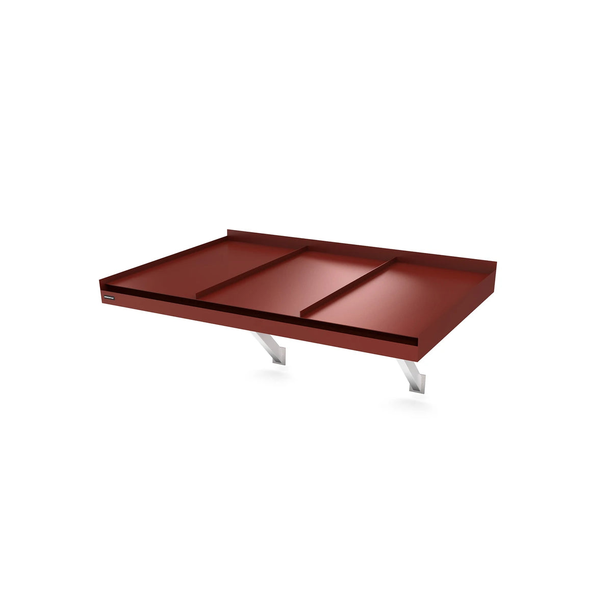 Vordach Landau Konsolen 1500 × 1155 mm, Aluminiumdach Dunkelrot RAL 3009
