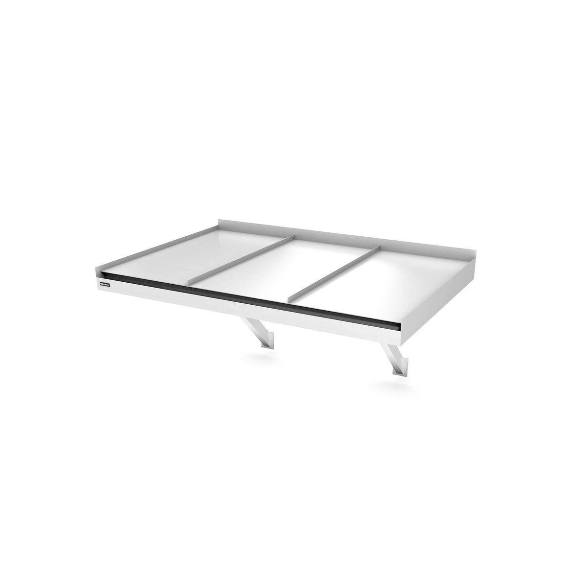 Vordach Landau Konsolen 1500 × 1155 mm, Aluminiumdach Warmweiß RAL 9010