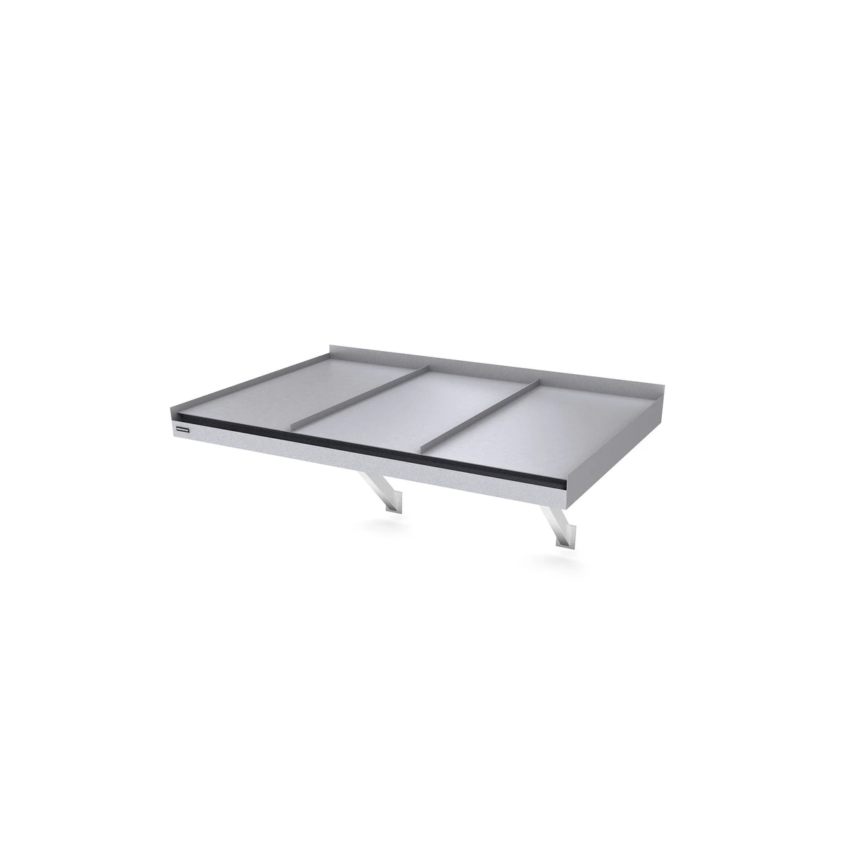 Vordach Landau Konsolen 1500 × 955 mm, Aluminiumdach Grau RAL 7038