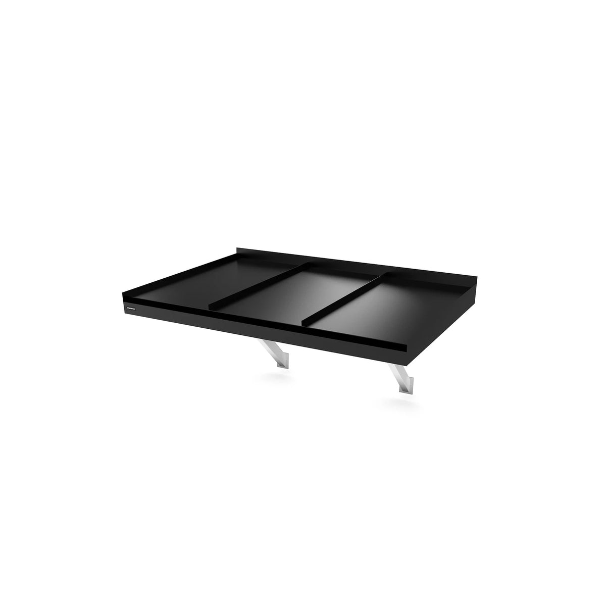 Vordach Landau Konsolen 1500 × 955 mm, Aluminiumdach Schwarz RAL 9011