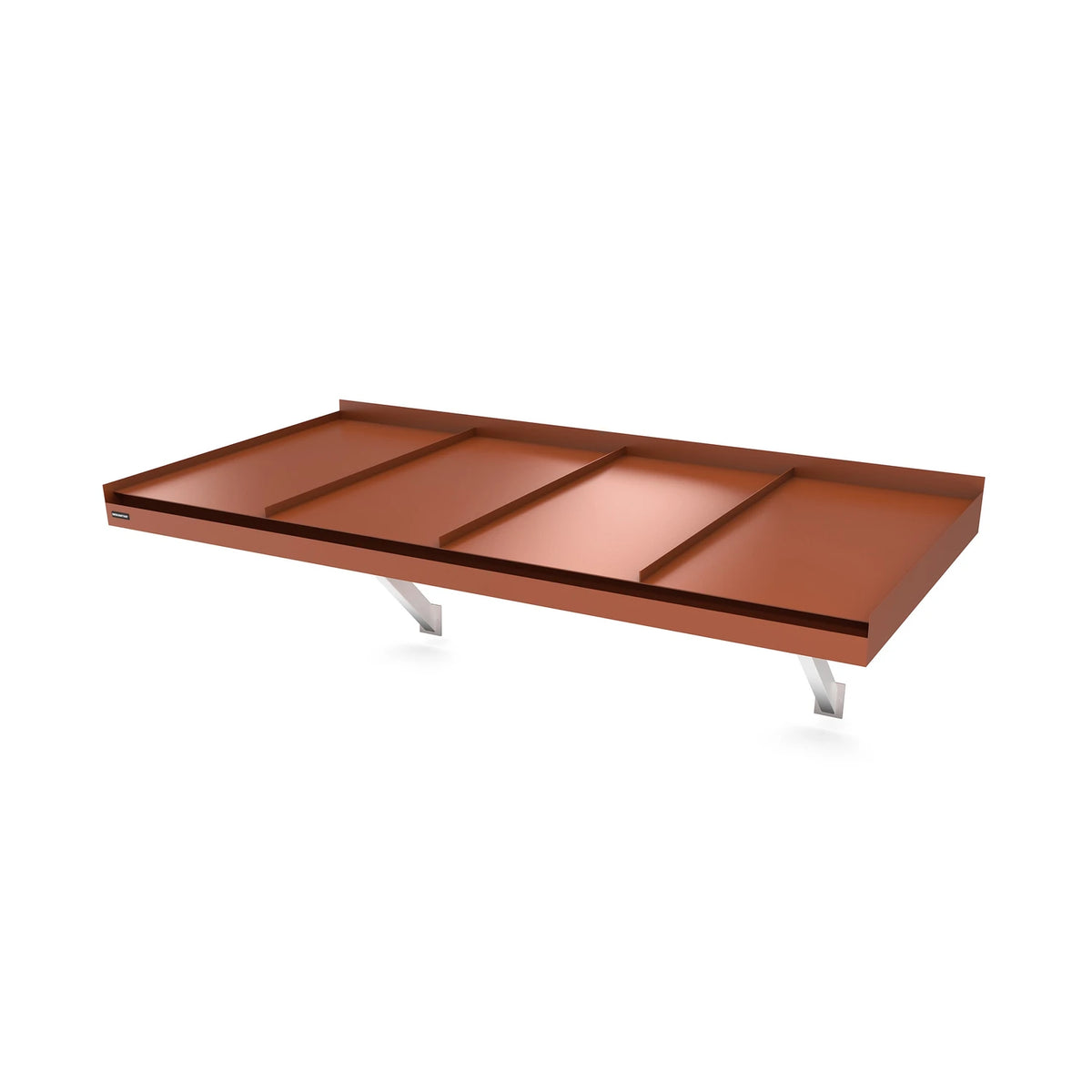 Vordach Landau Konsolen 2000 × 1155 mm, Aluminiumdach Braunrot RAL 8004