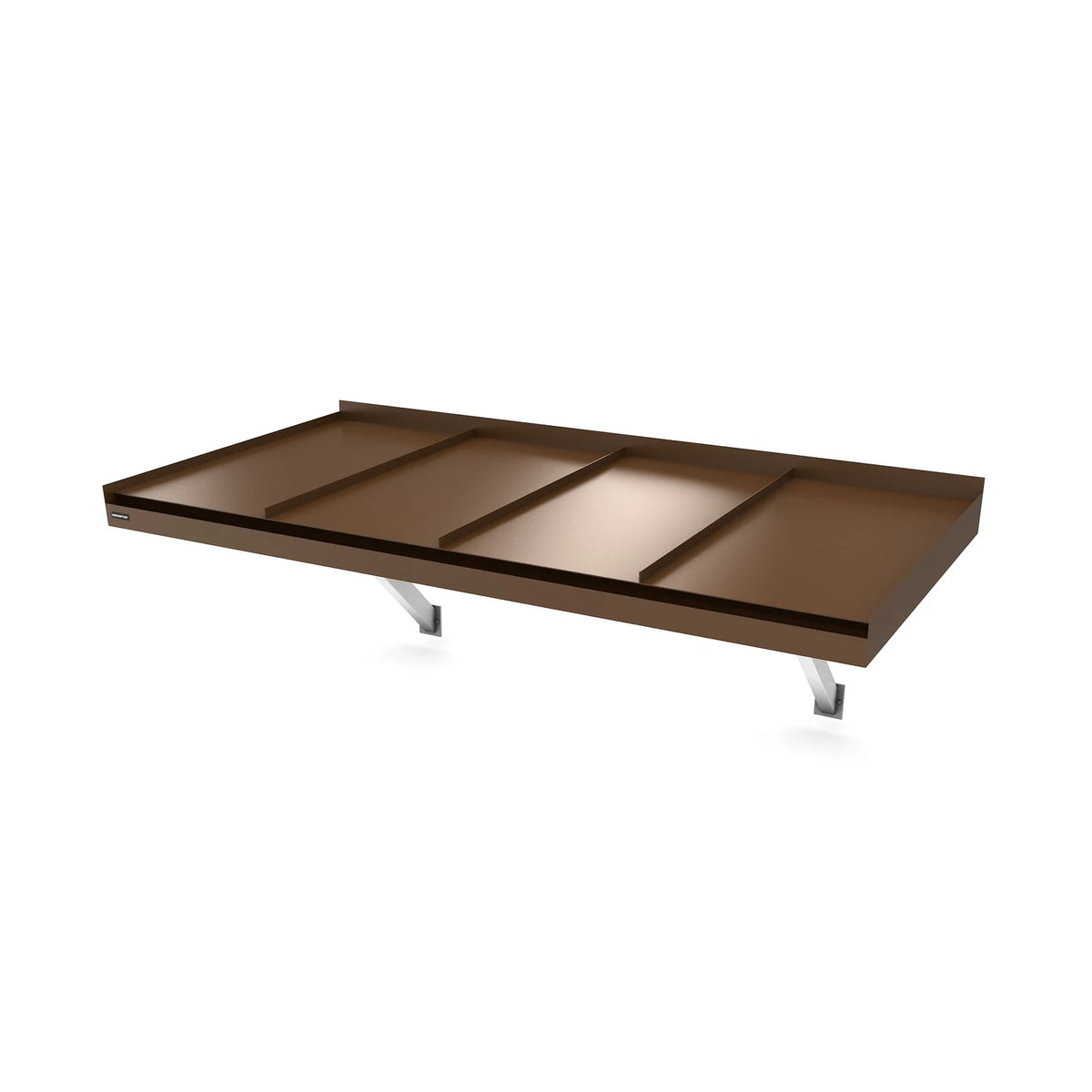 Vordach Landau Konsolen 2000 × 1155 mm, Aluminiumdach Dunkelbraun RAL 8017
