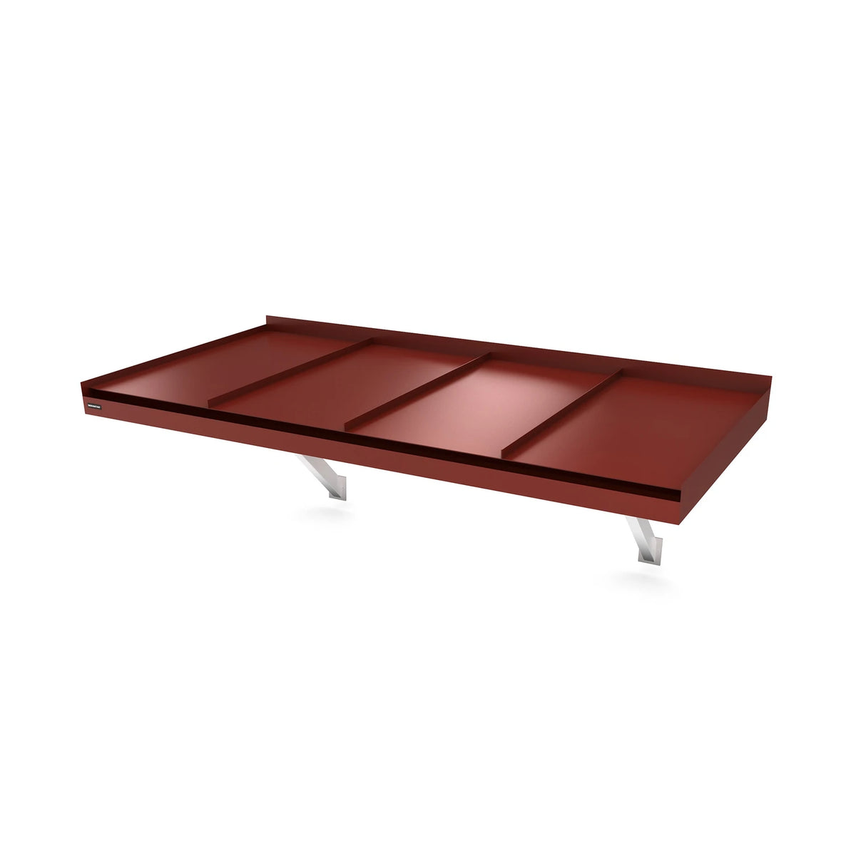 Vordach Landau Konsolen 2000 × 1155 mm, Aluminiumdach Dunkelrot RAL 3009