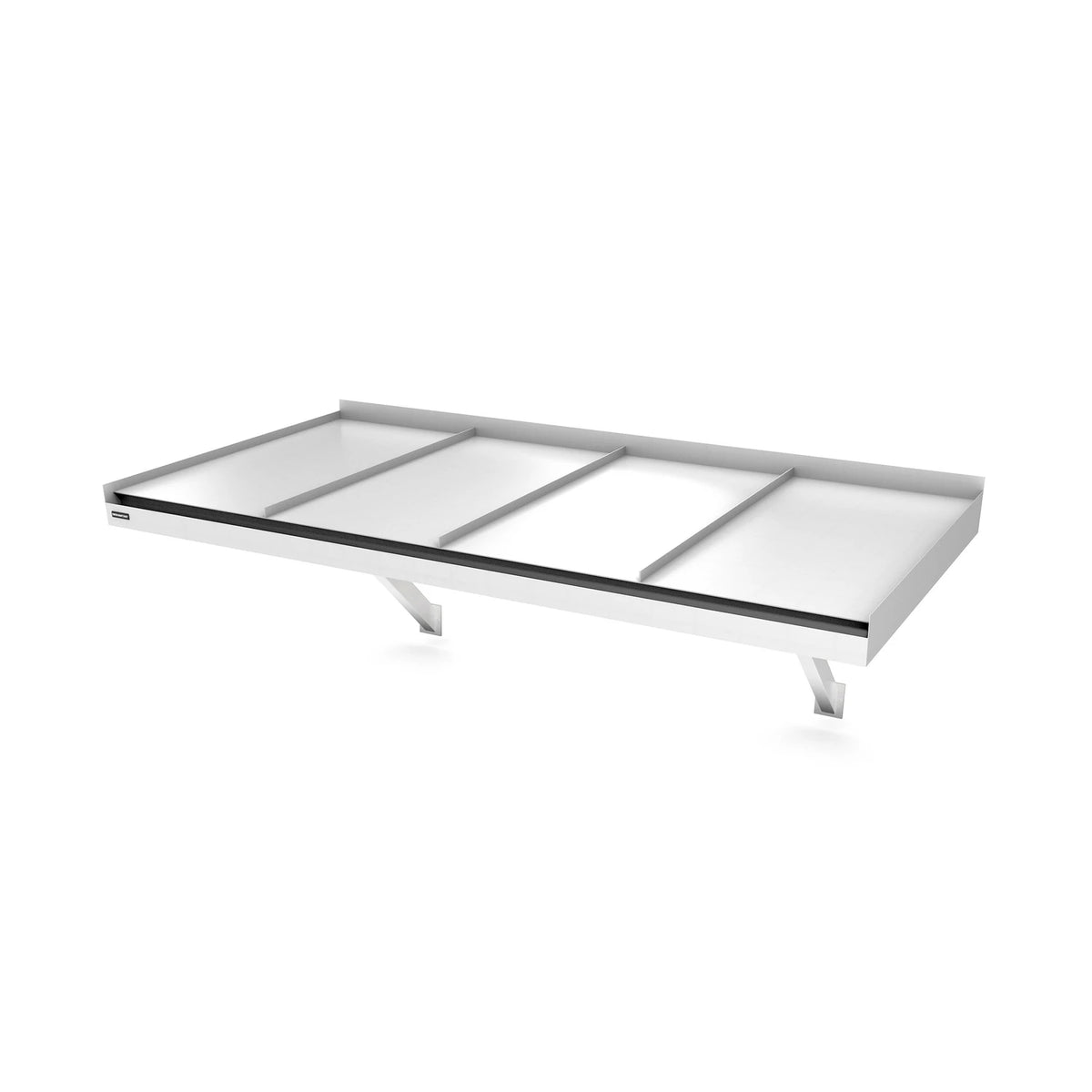 Vordach Landau Konsolen 2000 × 1155 mm, Aluminiumdach Warmweiß RAL 9010