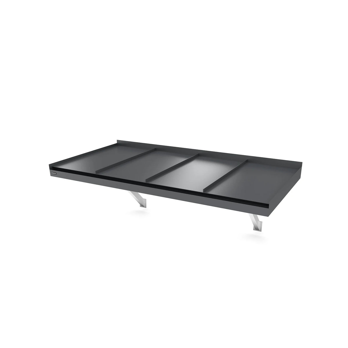 Vordach Landau Konsolen 2000 × 955 mm, Aluminiumdach Dunkelgrau RAL 7011