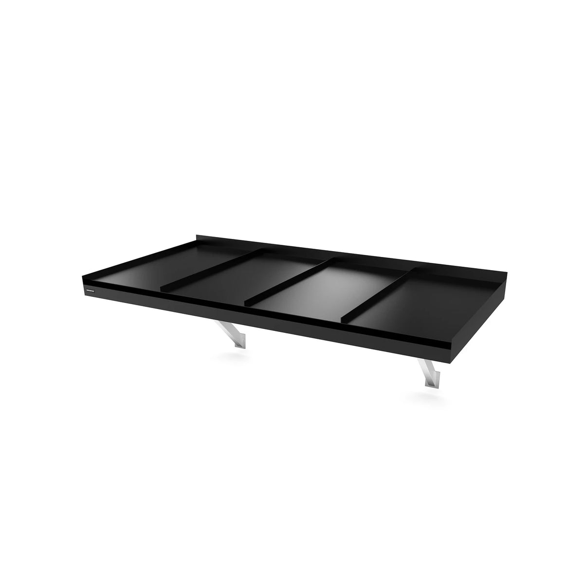 Vordach Landau Konsolen 2000 × 955 mm, Aluminiumdach Schwarz RAL 9011