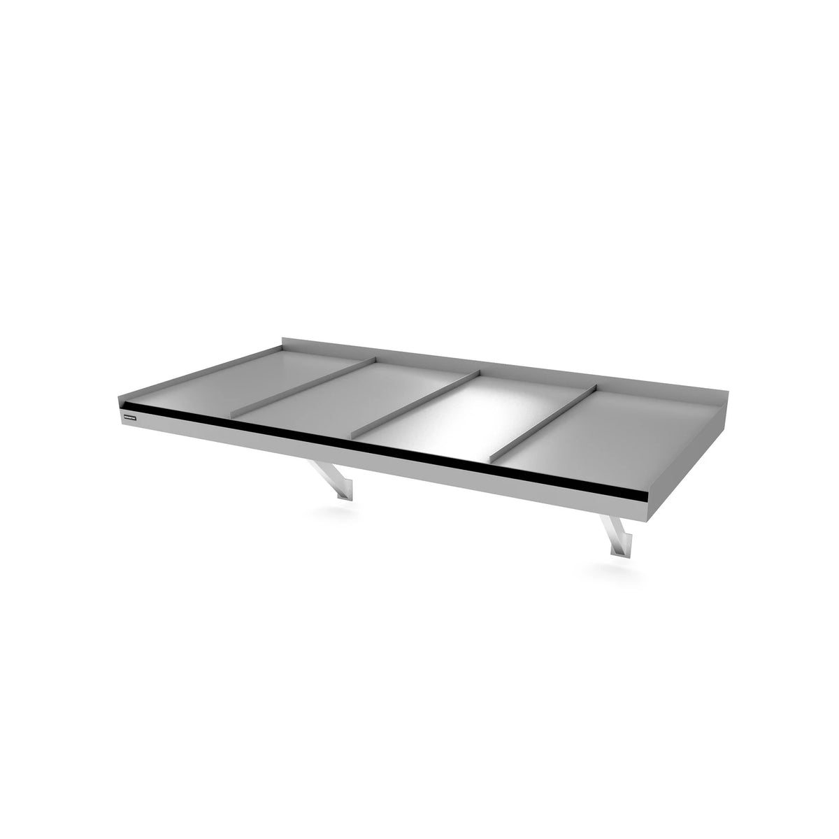 Vordach Landau Konsolen 2000 × 955 mm, Aluminiumdach Silbermetallic RAL 9006