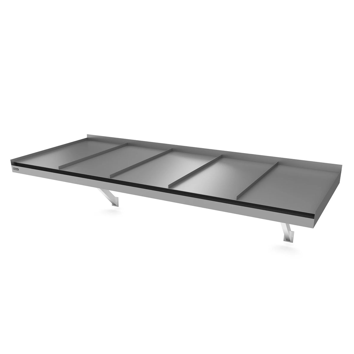 Vordach Landau Konsolen 2430 × 1155 mm, Aluminiumdach Dunkles Silbermetallic RAL 9007