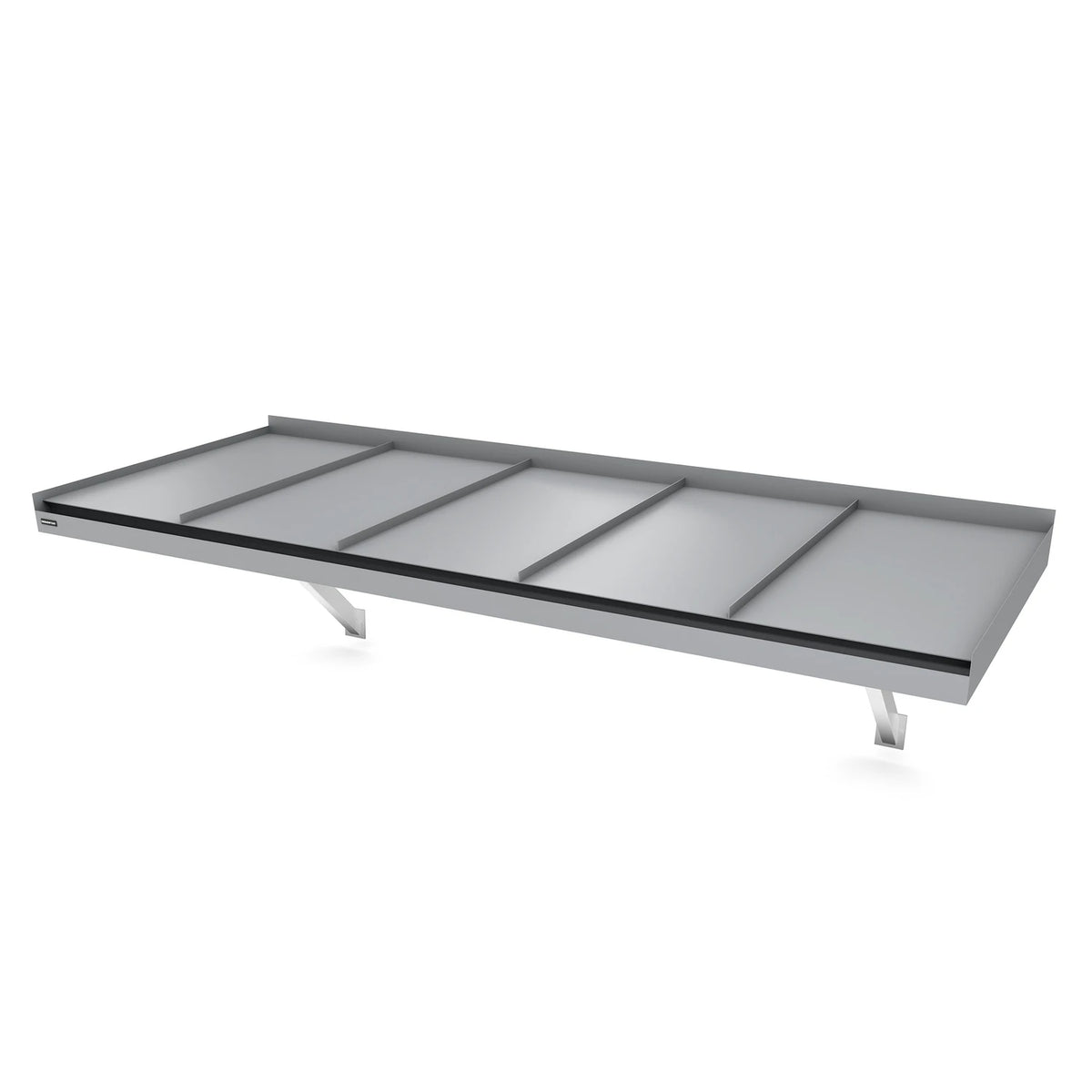 Vordach Landau Konsolen 2430 × 1155 mm, Aluminiumdach Rheinzink ähnlich RAL 7000