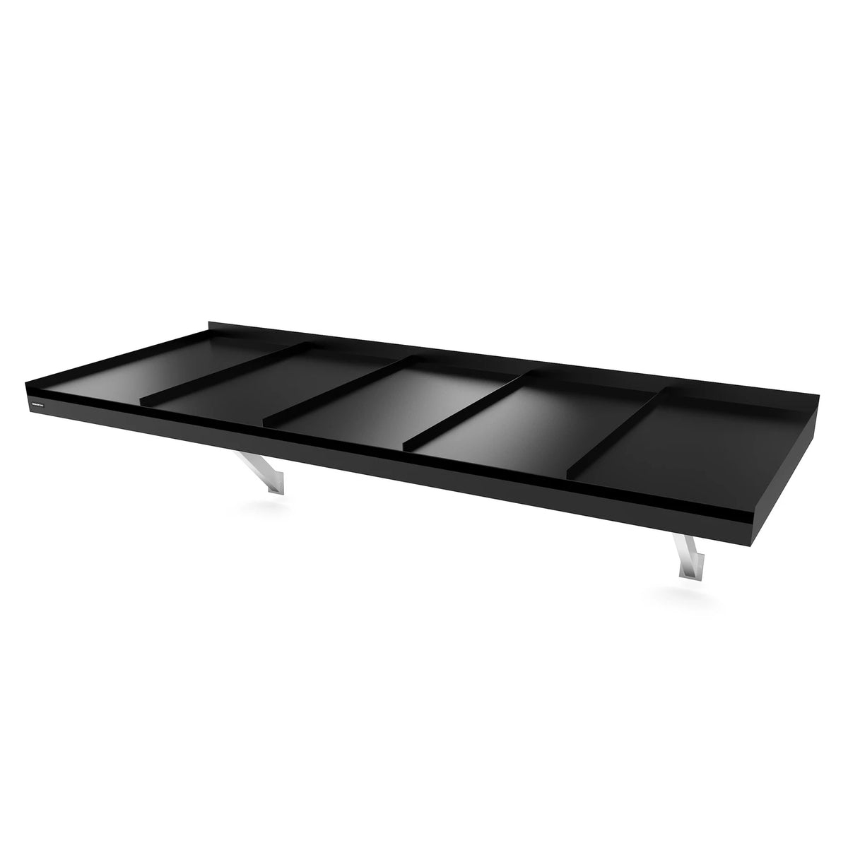 Vordach Landau Konsolen 2430 × 1155 mm, Aluminiumdach Schwarz RAL 9011