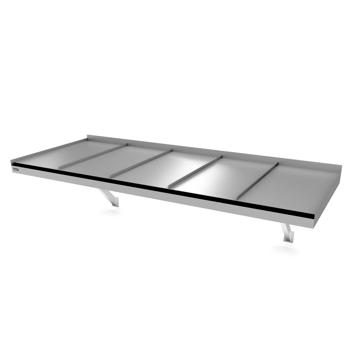 Vordach Landau Konsolen 2430 × 1155 mm, Aluminiumdach Silbermetallic RAL 9006