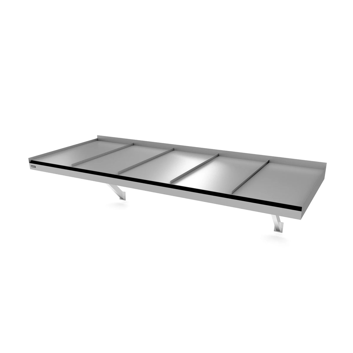 Vordach Landau Konsolen 2430 × 955 mm, Aluminiumdach Silbermetallic RAL 9006