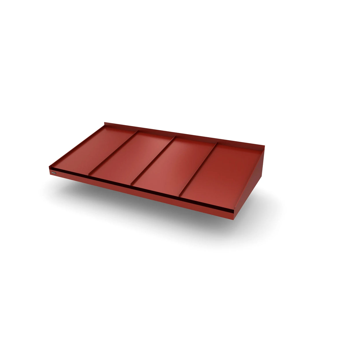 Vordach Straubing 2000 × 1155 mm, Aluminiumdach Dunkelrot RAL 3009