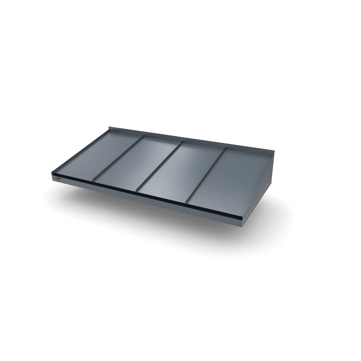 Vordach Straubing 2000 × 1155 mm, Aluminiumdach Graphitgrau RAL 7016