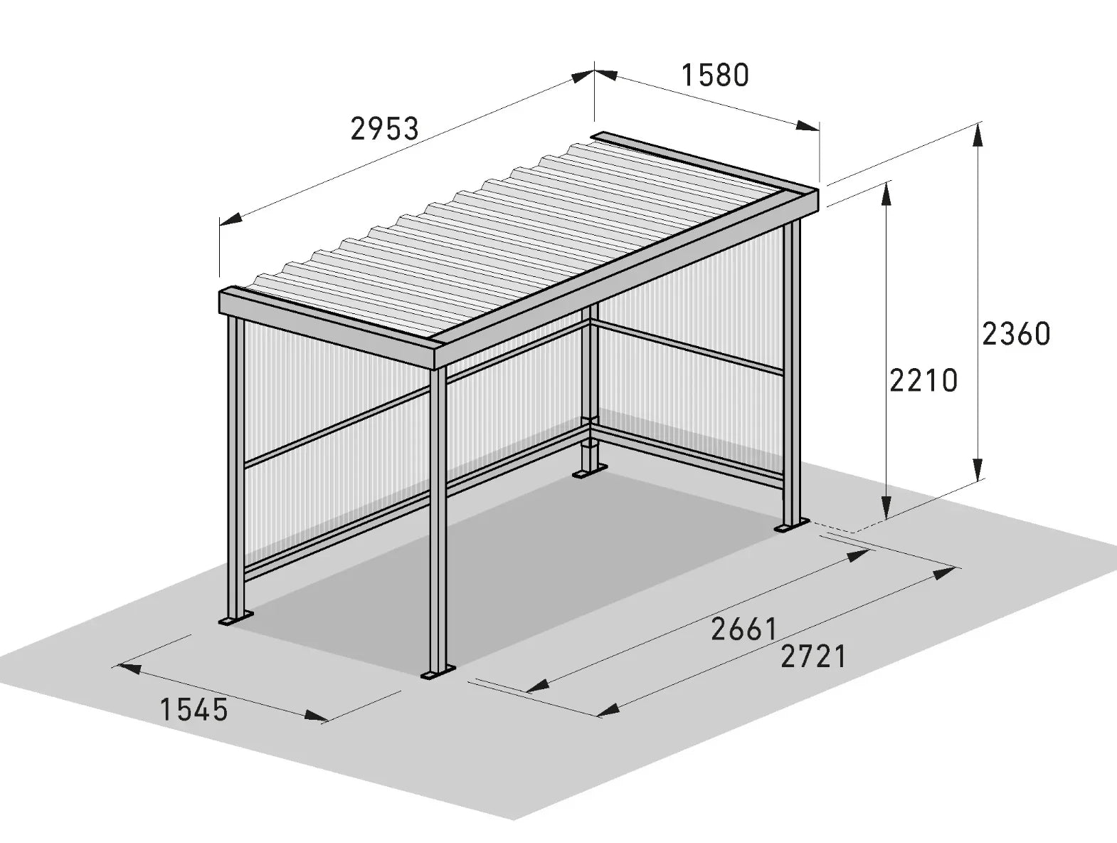 Raucherkabine Modell Jena Maxi verzinkt Titelbild