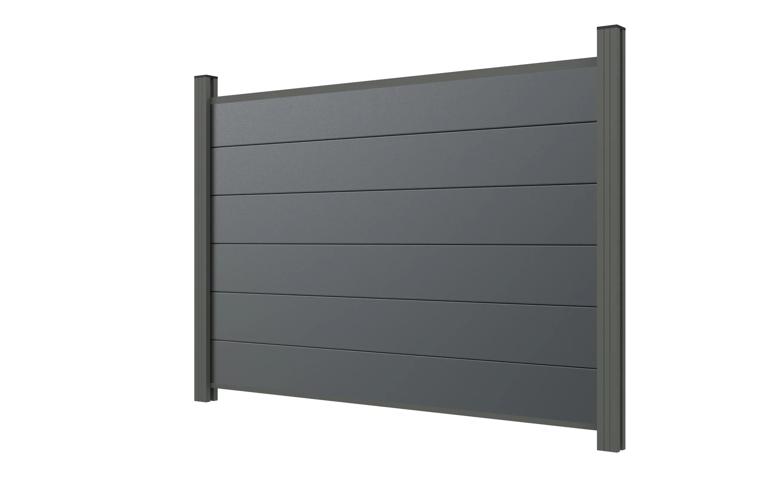 Sichtschutz Zaun WPC Füllung Anthrazit zum Aufdübeln