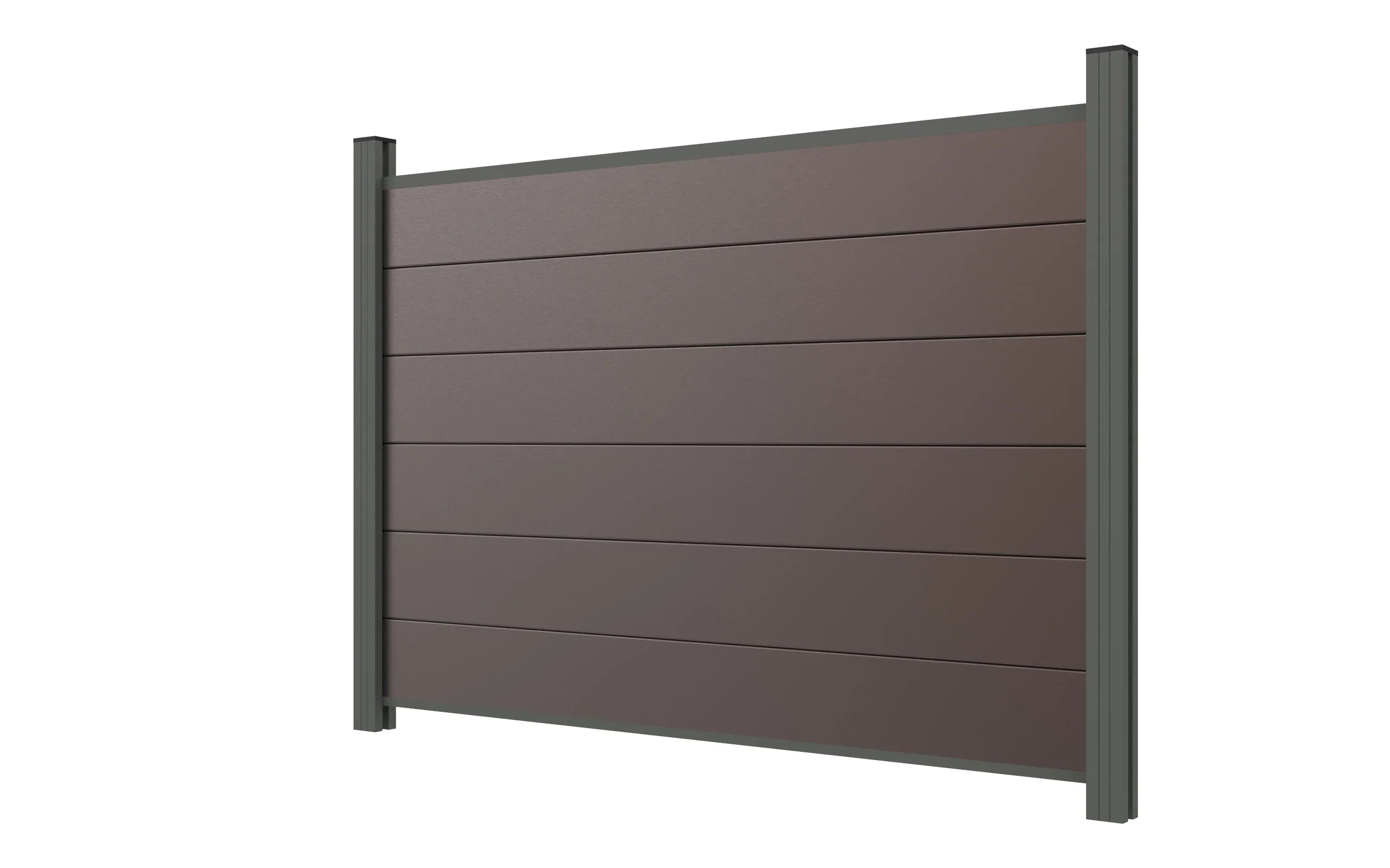 Sichtschutz Zaun WPC Füllung Anthrazit zum Aufdübeln