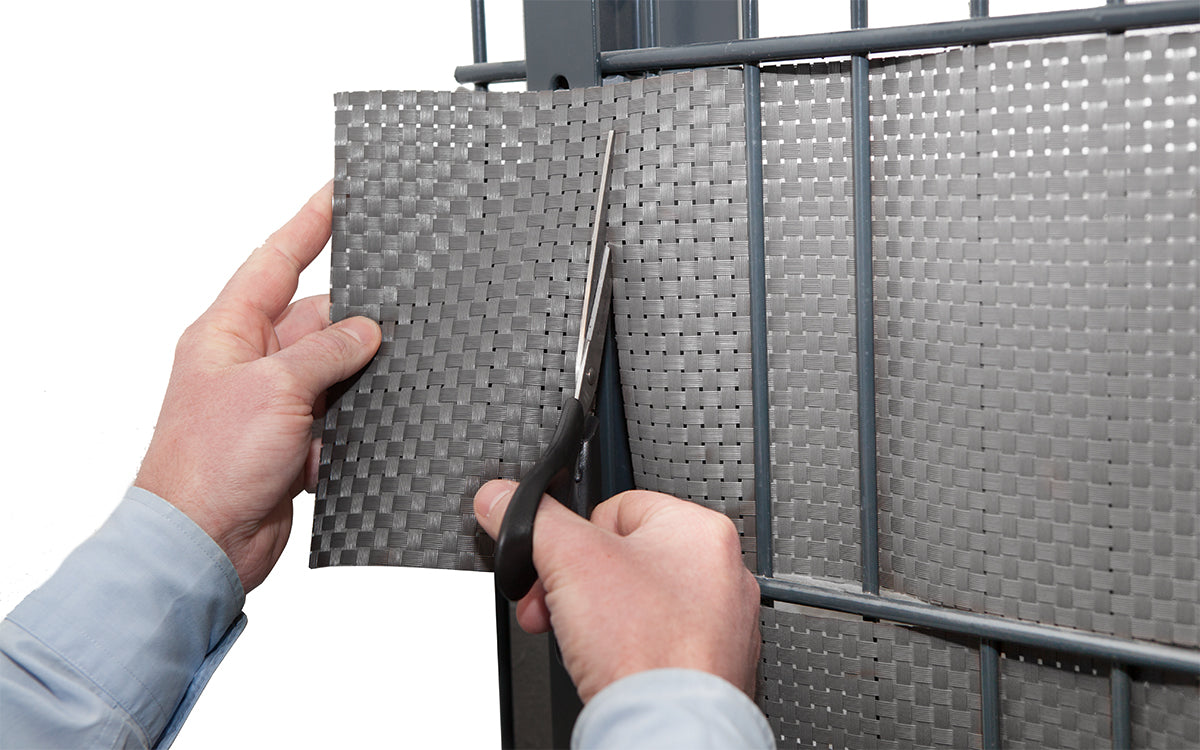 Detailaufnahme der PVC- und PES-Webfasern von bastline