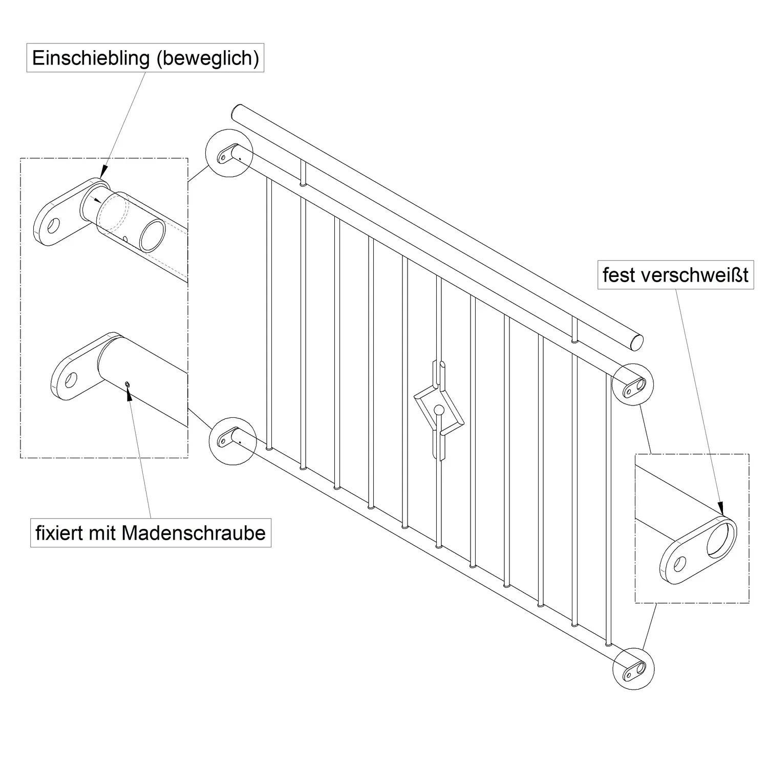 Französischer Balkon Dijon Laibung Zeichnung 2