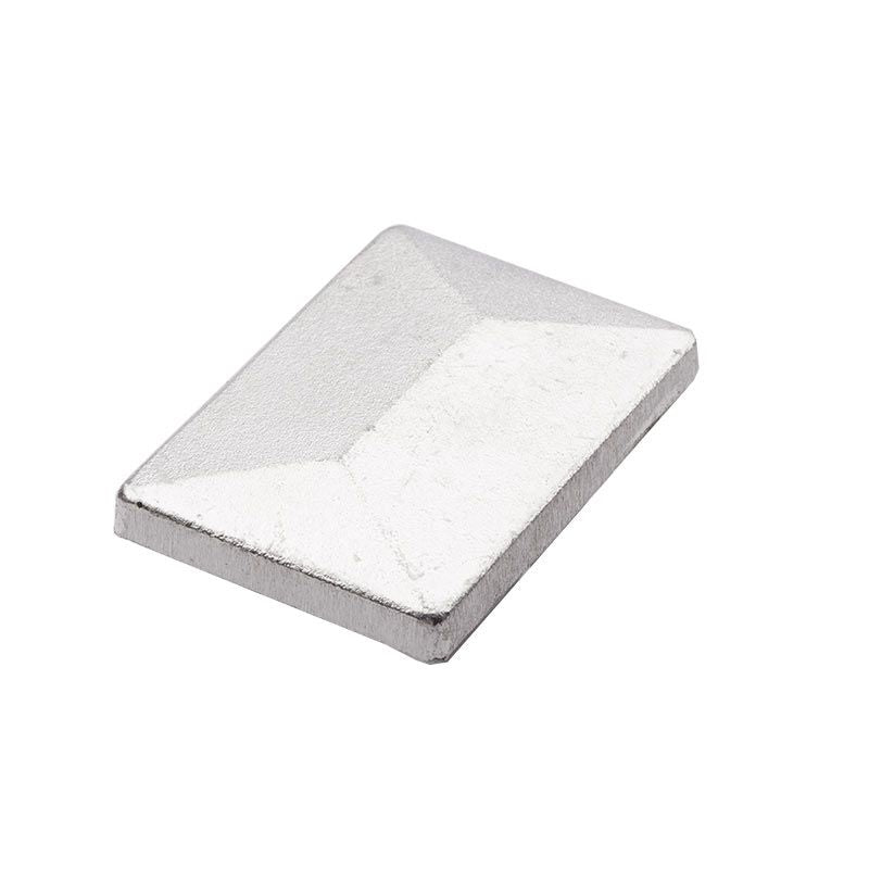 Flache Aluminiumkappe für Zaunpfosten Typ P und U 60 x 40 mm, Aluminium natur