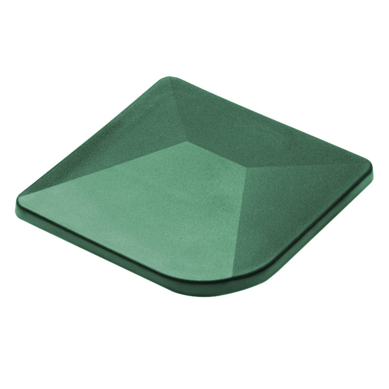 Eckpfosten-Aluminiumkappe mit Überstand 60 x 60 mm in Moosgrün RAL 6005