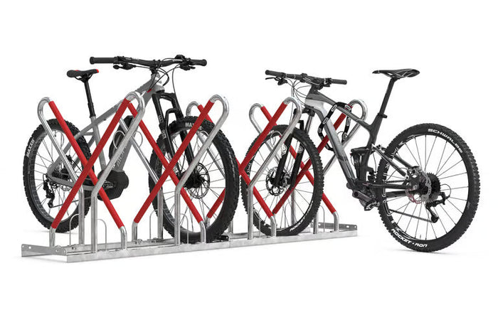 Bicycle rack, lean-to parking rack, ironing parking rack