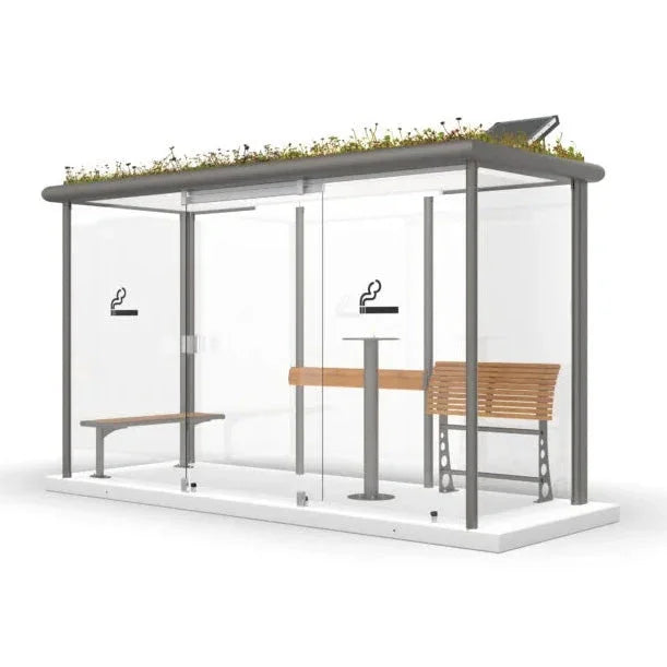 Smoking shelter, smoking canopy, smoking cabin - Model R