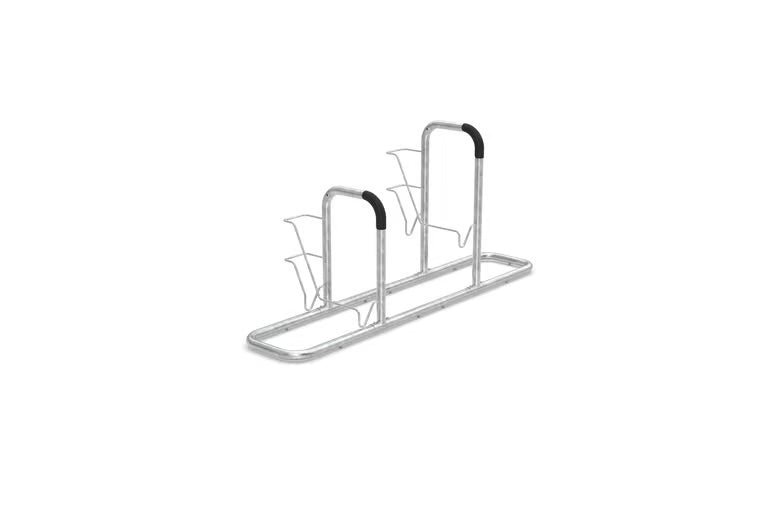 Fahrradanlehnsystem 6000 – platzsparendes Fahrradparksystem für öffentliche Plätze, Made in Germany