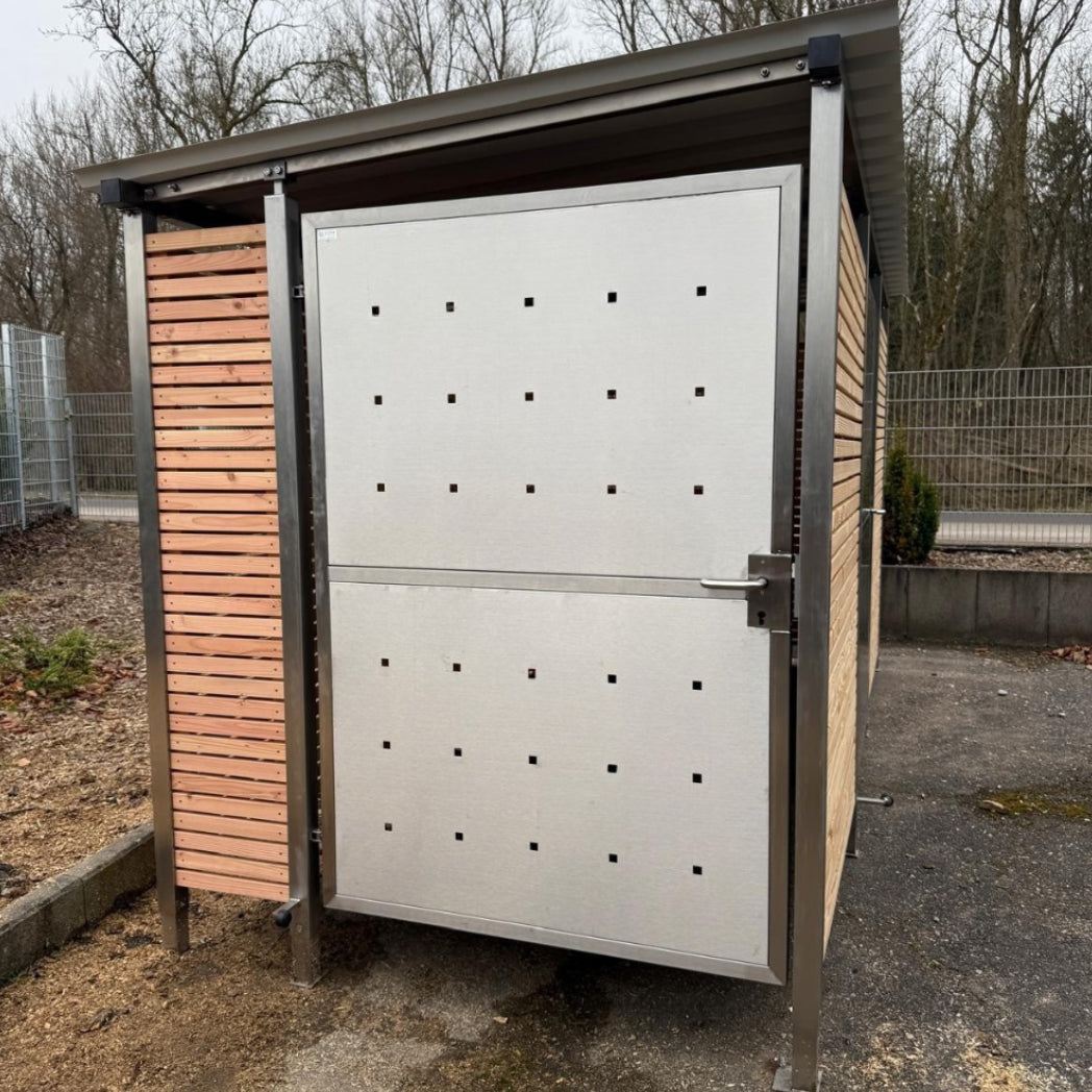 Fahrradhaus Mülltonnenhaus Edelstahl Gr. 6