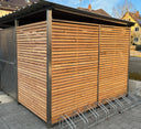 Fahrradhaus Mülltonnenhaus 267x265cm mit Holz Verkleidung