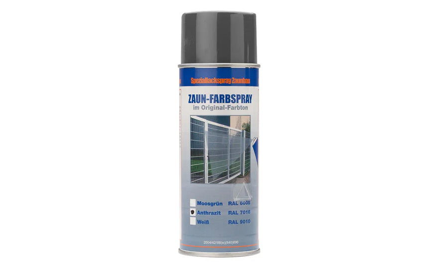Spraydose Zaun-Farbspray Anthrazitgrau RAL 7016 für Metallzaun Lackierung
