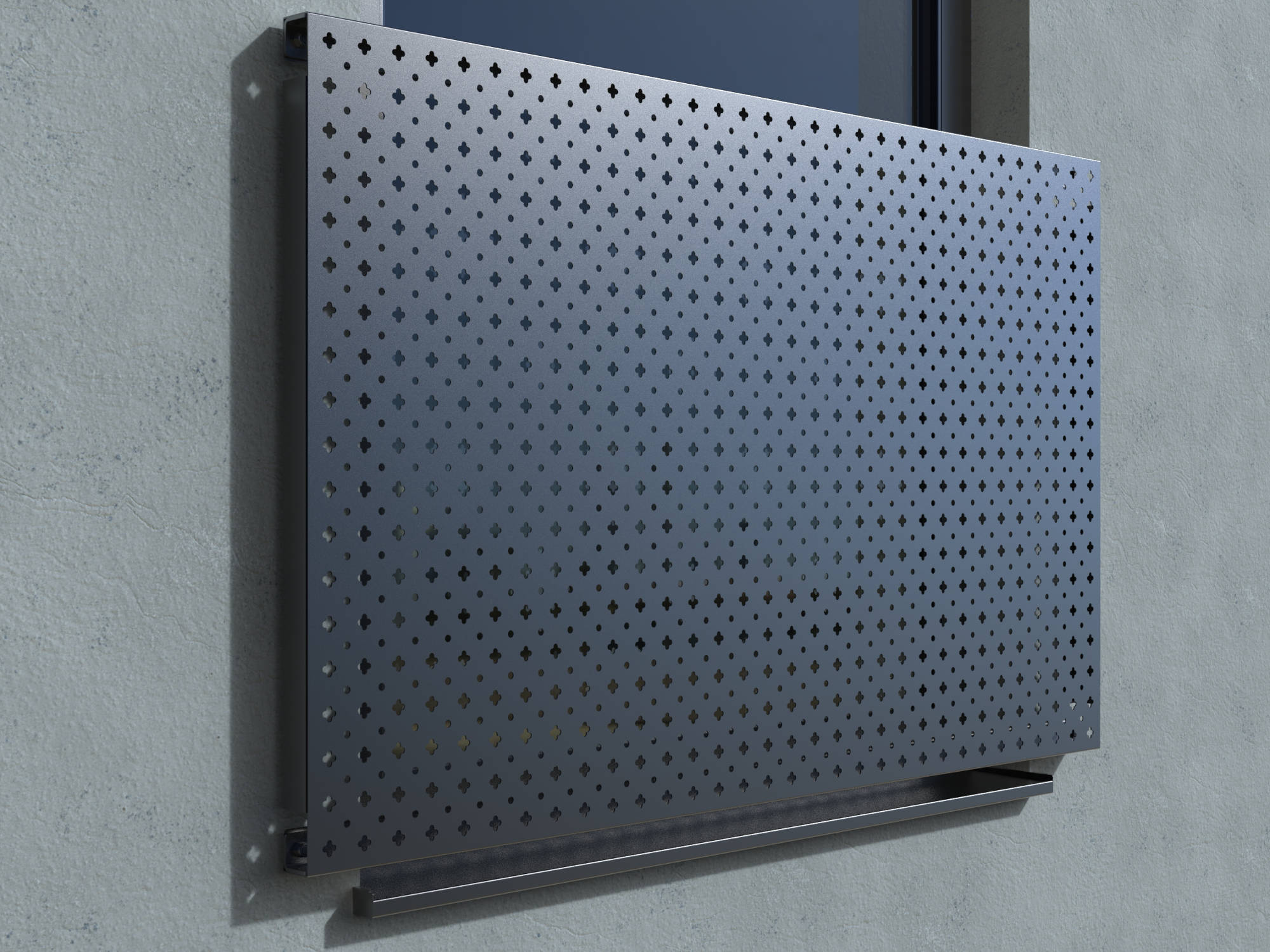 Französischer Balkon Modell Barcelona pulverbeschichtet BG