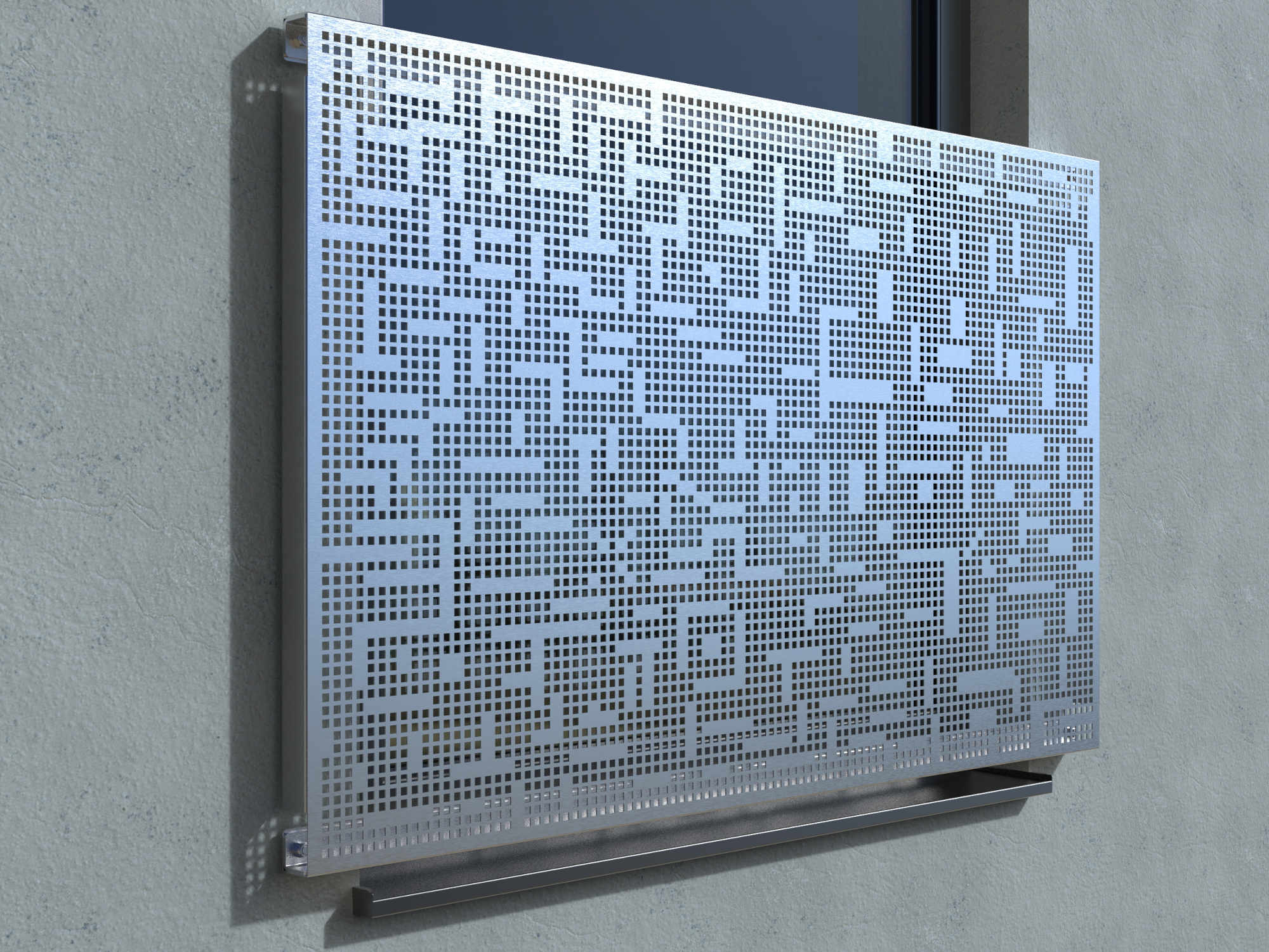 Französischer Balkon Modell Bilbao Edelstahl geschliffen BG