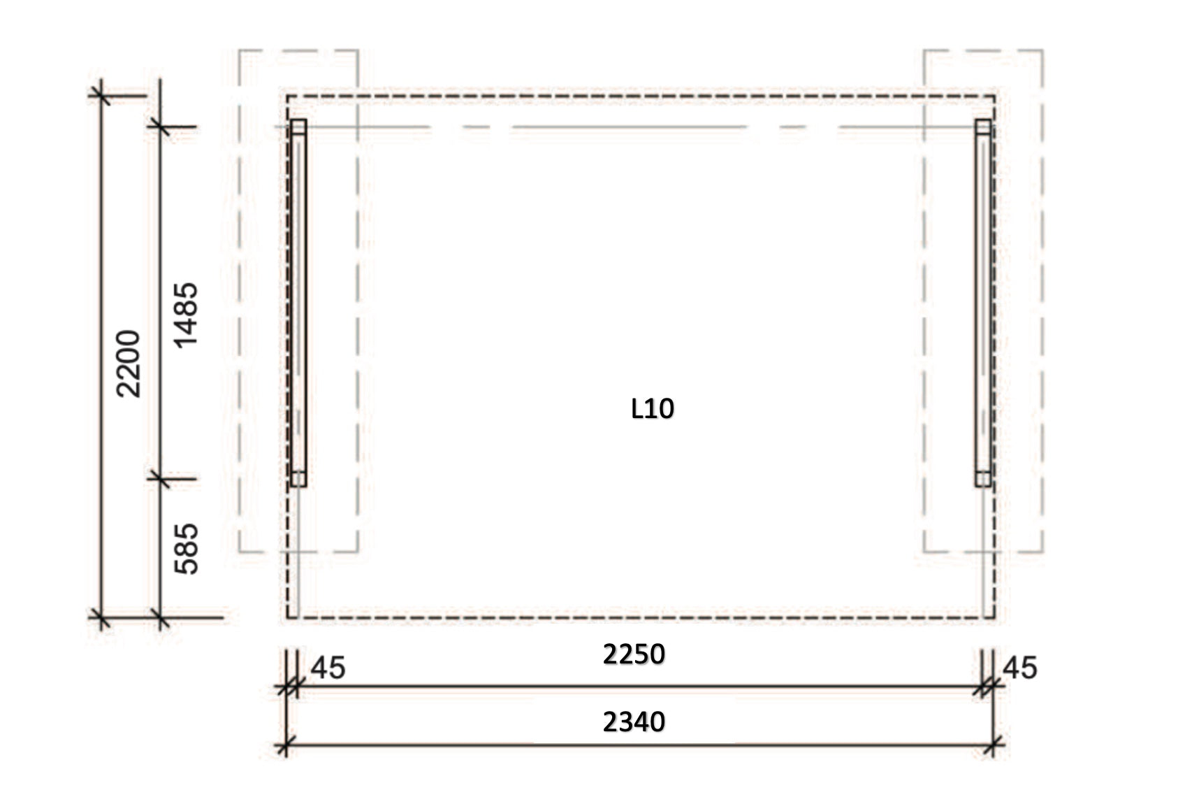 Überdachung Leipzig L10 RAL 9002