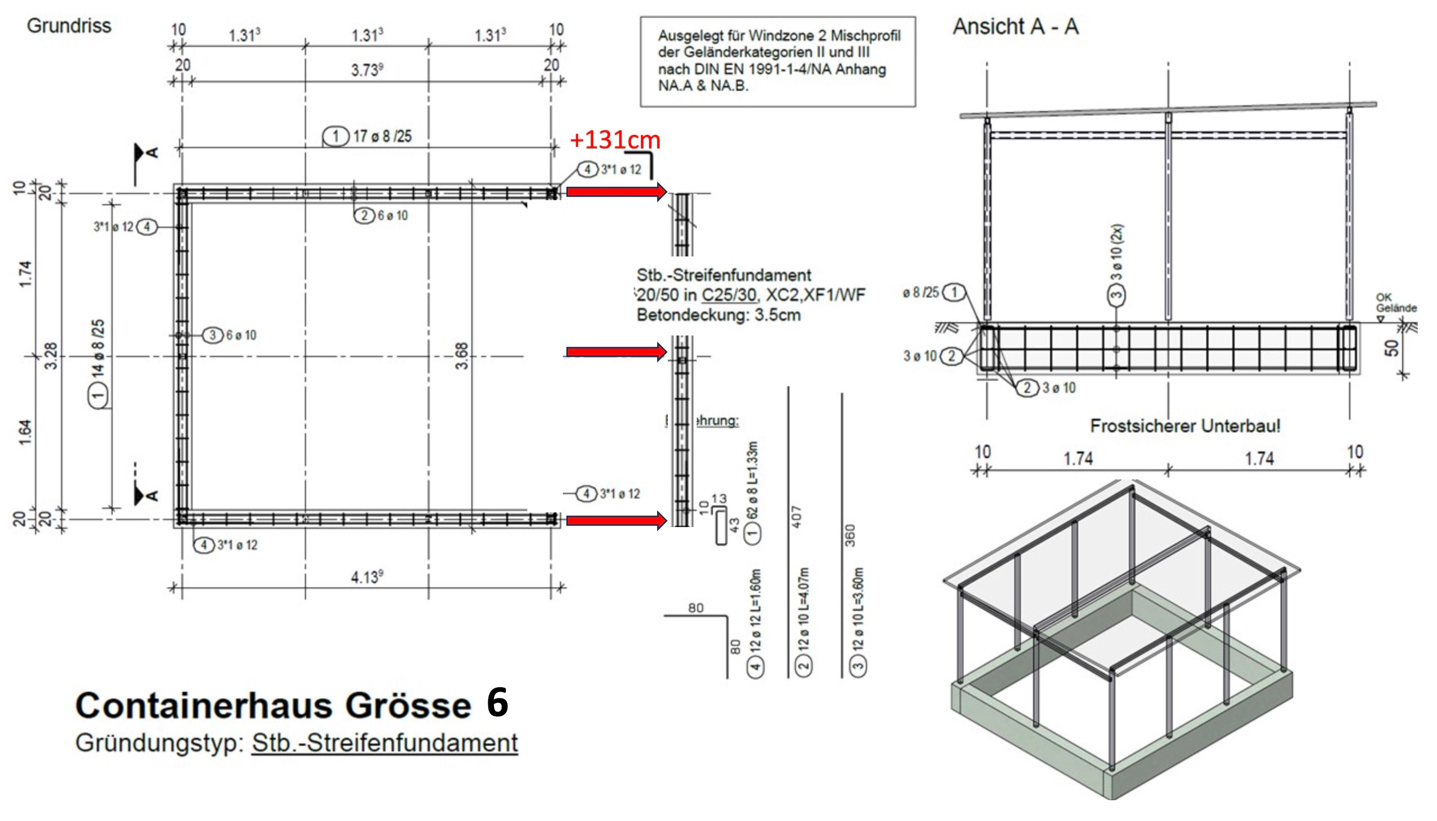 Fahrradhaus Mülltonnenhaus Gr. 6 531 x 354 cm