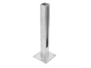 Verzinkte Fußplatte 60x60 mm für Tor- und Zaunpfosten, Metall, mit Montageplatte