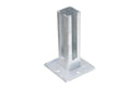 Verzinkte Metall-Fußplatte Universal Eck 60x60 mm für Pfostenmontage auf Beton
