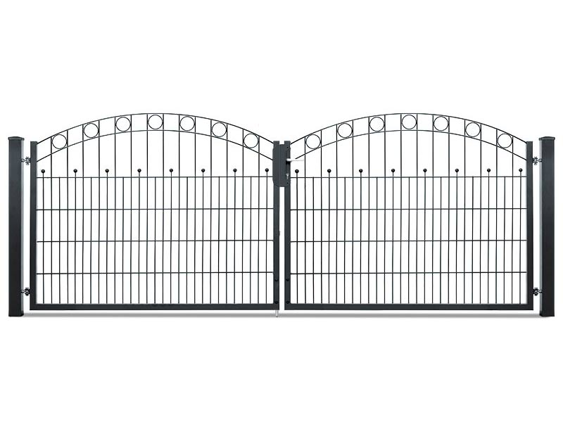 Doppelflügeltor aus Metall, dekorativ